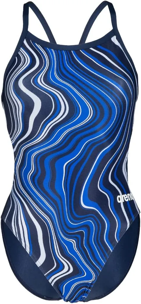 ARENA Performance Marbled Women's Swimsuit Challenge Back One Piece MaxLife Pool Training Bathing Suit Sports Swimwear