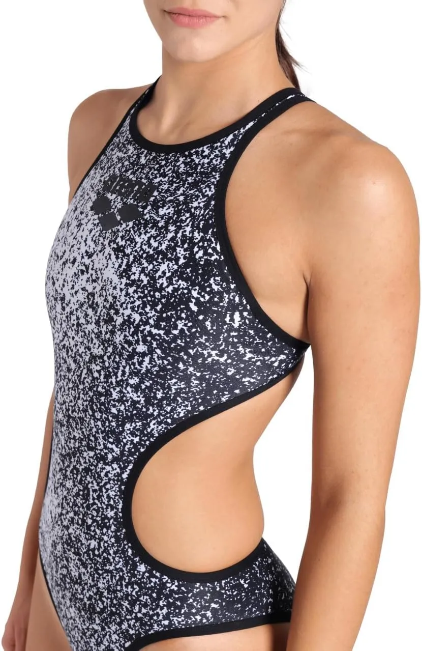 ARENA Women's One Paints Swimsuit Tech Back No Side Seams Ladies Bathing Suit