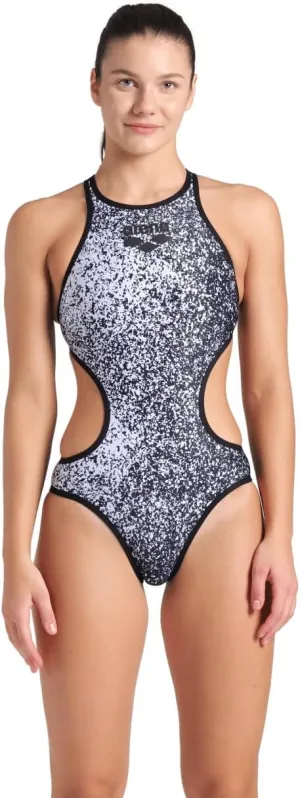 ARENA Women's One Paints Swimsuit Tech Back No Side Seams Ladies Bathing Suit