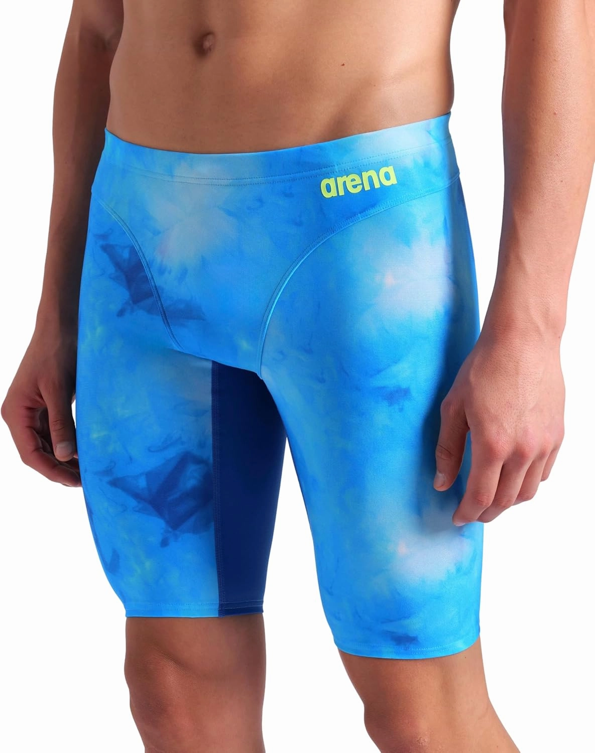 ARENA Men's Performance Tie-dye Swim Jammer Knee-Length Swimsuit Training Bathing Suit
