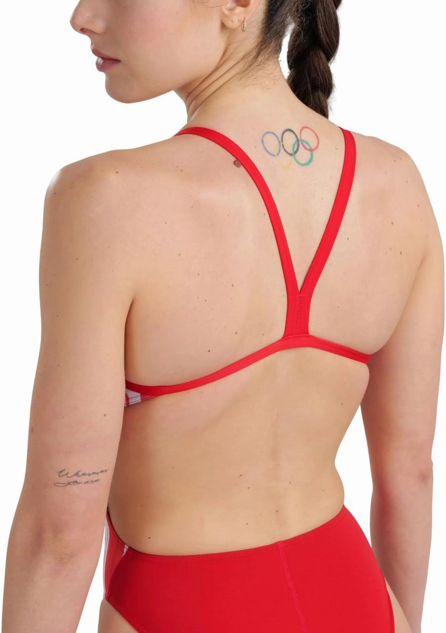 ARENA Performance Marbled Women's Swimsuit Challenge Back One Piece MaxLife Pool Training Bathing Suit Sports Swimwear