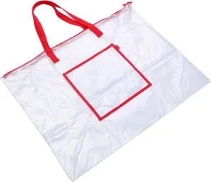 Art Portfolio Storage Bag with Durable Zipper and Handle Transparent Poster Organizer for Teachers Artists and Students for Classroom Projects and