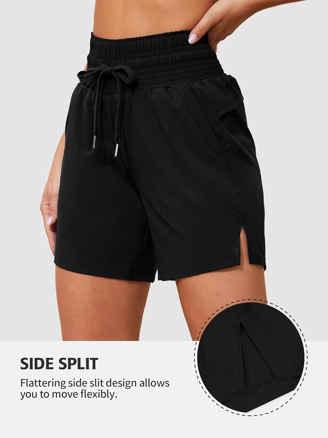 ATTRACO Women's 3" High Waisted Swim Board Shorts Quick Dry Flowy Board Shorts with Pockets