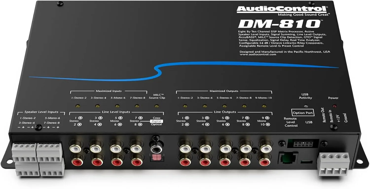 AudioControl DM-810 8 by 10 Channel Matrix Digital Signal Processor