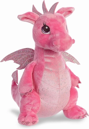 Aurora® Enchanting Sparkle Tales™ Dahlia Dragon™ Stuffed Animal - Magical Adventures - Endless Play - Pink 12 Inches