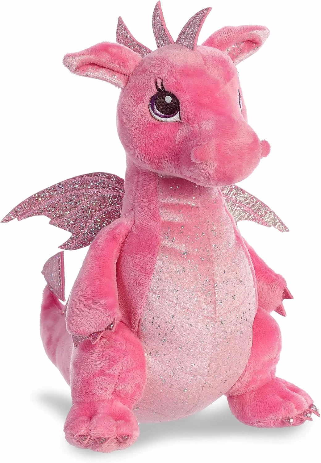 Aurora® Enchanting Sparkle Tales™ Dahlia Dragon™ Stuffed Animal - Magical Adventures - Endless Play - Pink 12 Inches