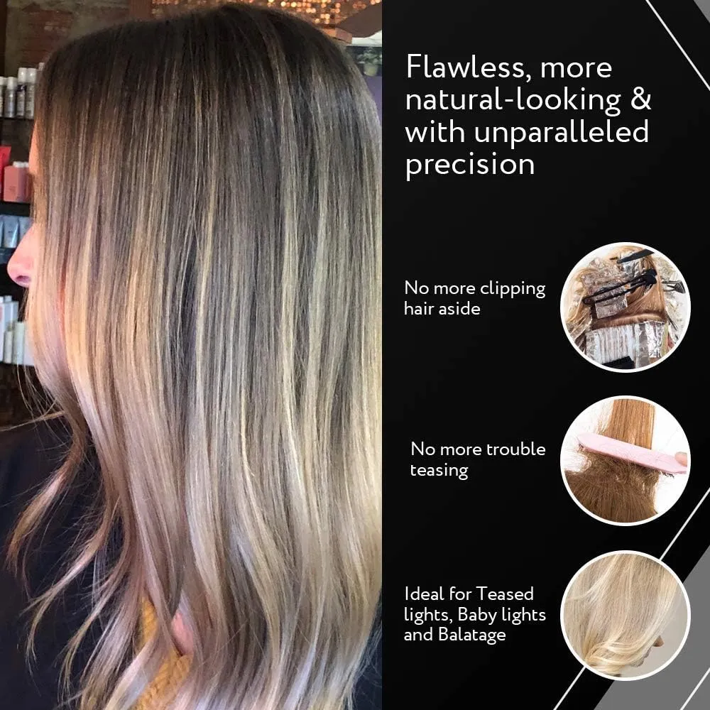 Authentic Cooboard Balayage Board with Teeth | Original Highlighting Paddle from The Maker of Cooboard Hair Highlighting Kit | Easy to Clean, Sturdy, Lightweight (Cooboard Pink XL)