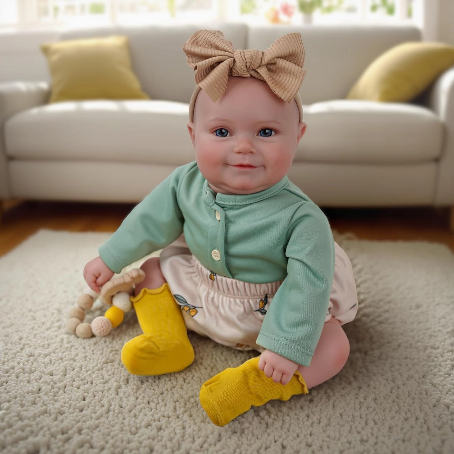 BABESIDE Reborn Baby Dolls, 20Inch Cute Soft Vinyl Realistic-Newborn Baby Doll Poseable Real Life Lifelike Baby Dolls w/Doll Accessories for 3  Year Old Girls