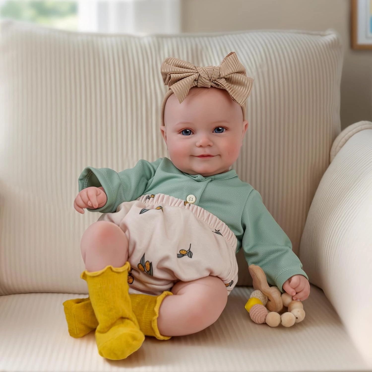 BABESIDE Reborn Baby Dolls, 20Inch Cute Soft Vinyl Realistic-Newborn Baby Doll Poseable Real Life Lifelike Baby Dolls w/Doll Accessories for 3  Year Old Girls