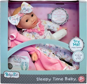 Baby's First Goldberger 16" Sleepy Time Baby Doll Dressed in White Unicorn PJ with Sleep Sound Module - The Perfect Realistic Doll for Sweet Daytime & Nighttime Play - Toddlers 2 Years & Up.