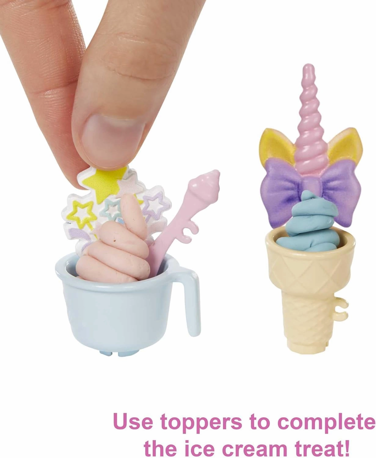 Barbie Careers Playset, Ice Cream Shop Set with Blonde Fashion Doll, Ice Cream Machine, Molds, Dough & Accessories