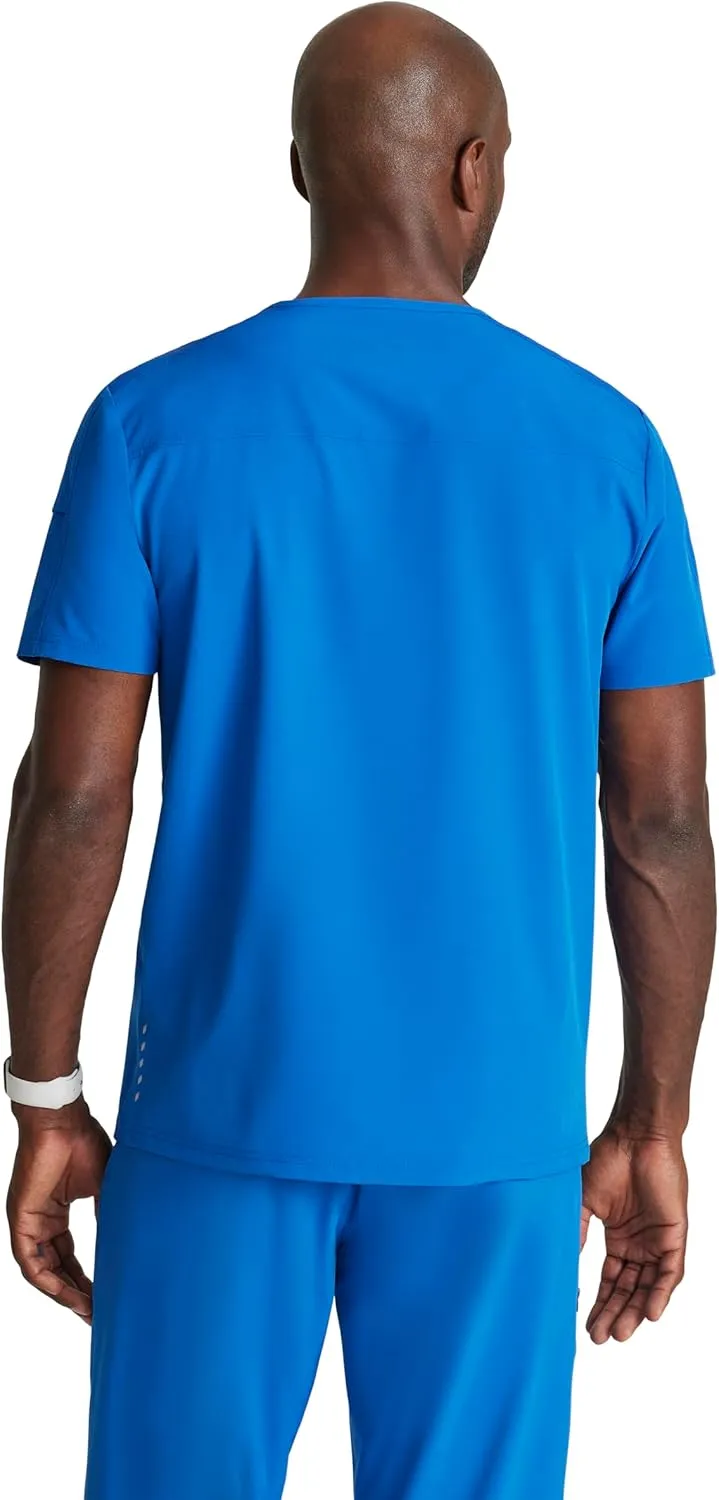 BARCO One Velocity Scrub Top for Men - V-Neck Medical Top, Eco-Friendly Fabric, 4-Way Stretch Men's Scrub Top