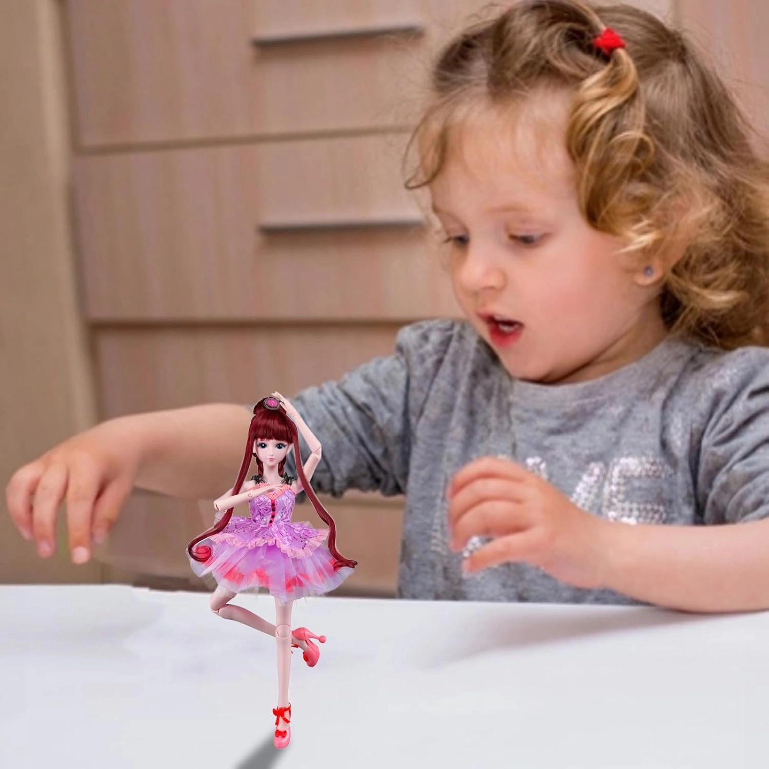 BDJ Fashion Doll,Cute Dolls, 24.8 Inches, 19 Movable Joints, Long-haired,Great Gift for Kids 3 ,Headdress and Clothing Accessories, Sparkling, Birthday Gift
