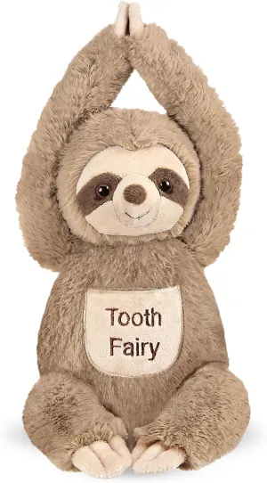 Bearington Lil' Sammy Plush Sloth Tooth Fairy Stuffed Animal, 12 Inch