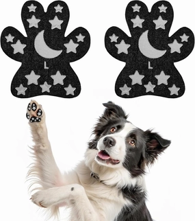 BEAUTYZOO Anti-Slip Dog Paw Pads for Senior Dogs - Traction Grips Dog Paw Stickers for Hot Pavement Hardwood Floors, Durable Pet Paw Protector Shoes Booties Socks Replacement (36pcs, Black L)