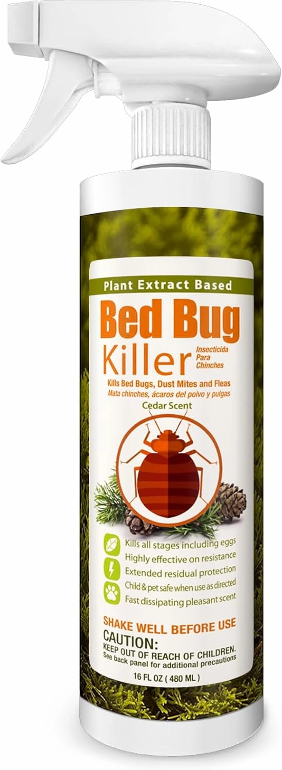Bed Bug Killer 16 oz EcoVenger by EcoRaider, 100% Kill Efficacy, Bedbugs & Mites, Kills Eggs & The Resistant, Lasting Protection, USDA BIO-Certified, Plant Extract Based & Non-Toxic, Child & Pet Safe