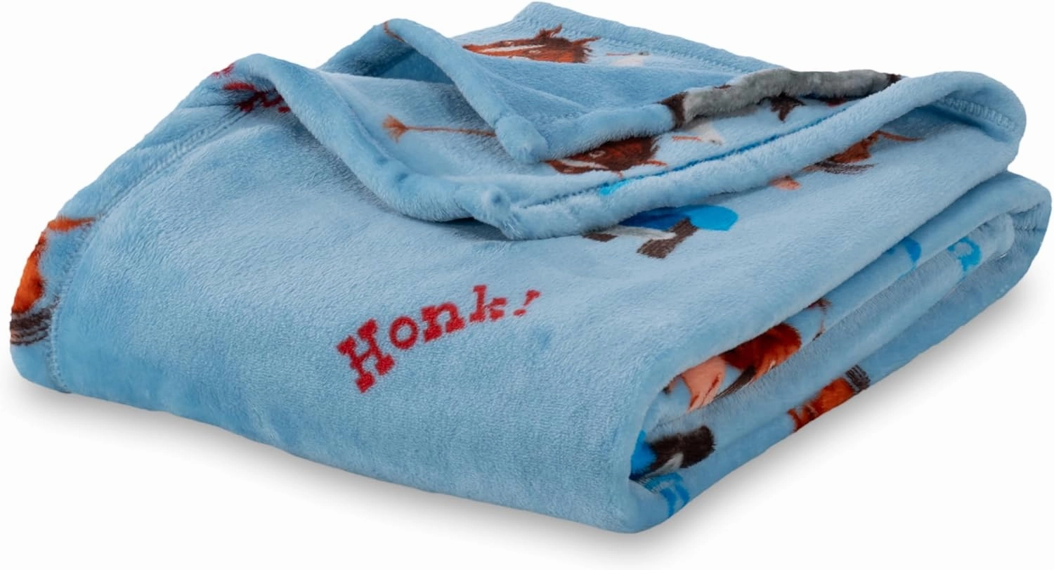 Berkshire Blanket - Lovely Little Blue Truck-Themed Kids Throw Made with Signature VelvetLoft Fabric, Pet-Friendly and Cozy Throw, 50 in x 60 in, Beep Beep Truck Blue