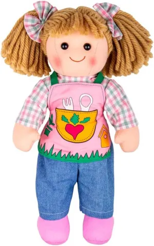 Bigjigs Toys Elsie Rag Doll - Medium Ragdoll, Soft Dolls for 1 Year Olds, Ideal First Doll, Baby Soft Toys, Plush Boy Bigjigs Doll, Toddler and Baby Toys