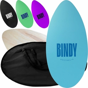 BINDY Australia Skimboard for Beach Kids with Storage Travel Bag - 41” Beginner to Intermediate Wooden Skim Board - Kids Beach Skim Boards for Beginners Durable, Lightweight Wood Body Board with EVA Grip Pad