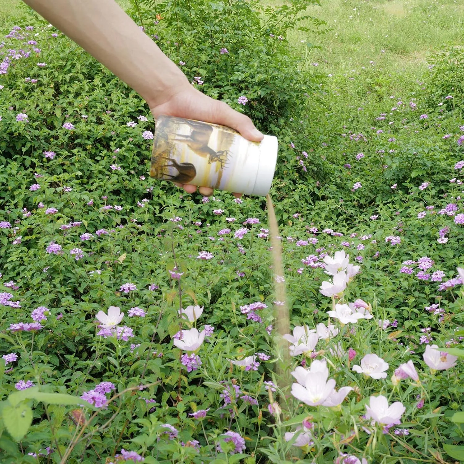 Biodegradable Scattering Tube Urn for Ashes, 40 lbs ECO Small Spreading Cremation Paper Urn for Human Male Female Adult Pet Dog Cat Ashes, Including Canvas Pouch(Forest Deer)