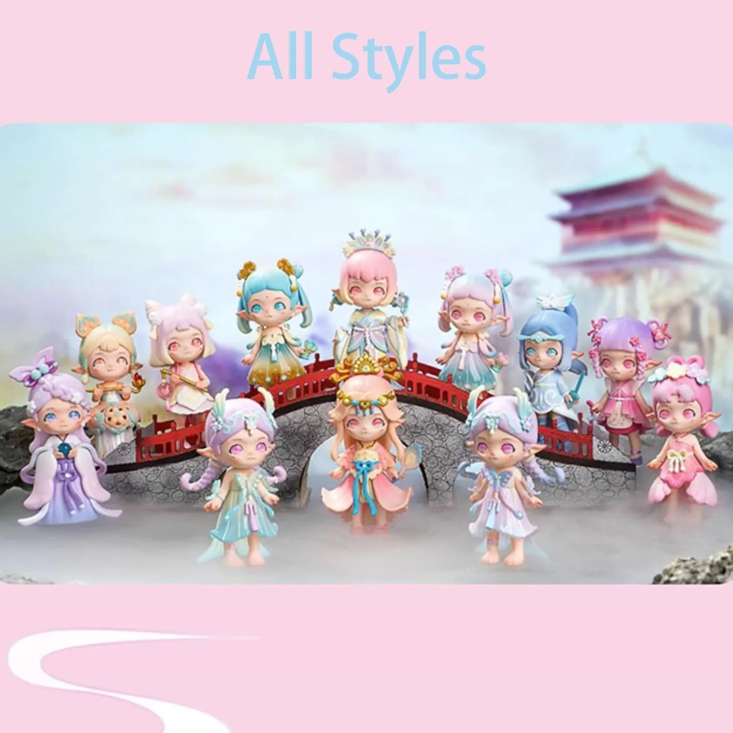 Blind Box Figures Toys,4.7" Cute Mini Dolls Kawaii SIMONTOYS Series-Fairy Series PVC Blind Box Doll Collectable Action Figure Posable Dress Up Doll for Girls Birthday Party Gift Toys
