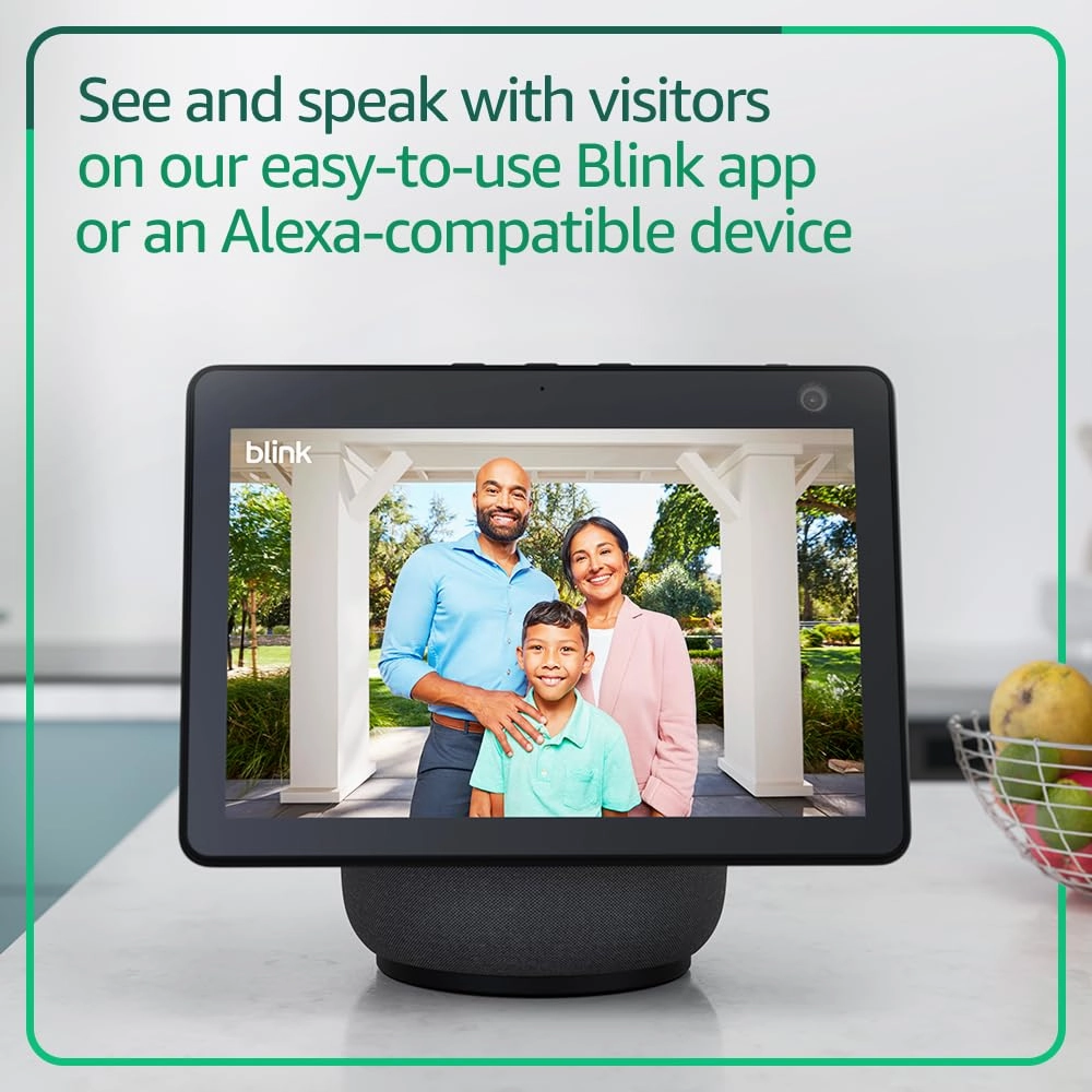 Blink Video Doorbell (newest model) – Head-to-toe HD view, two-year battery life, and simple setup. Required Sync Module not included – Add-On (White)
