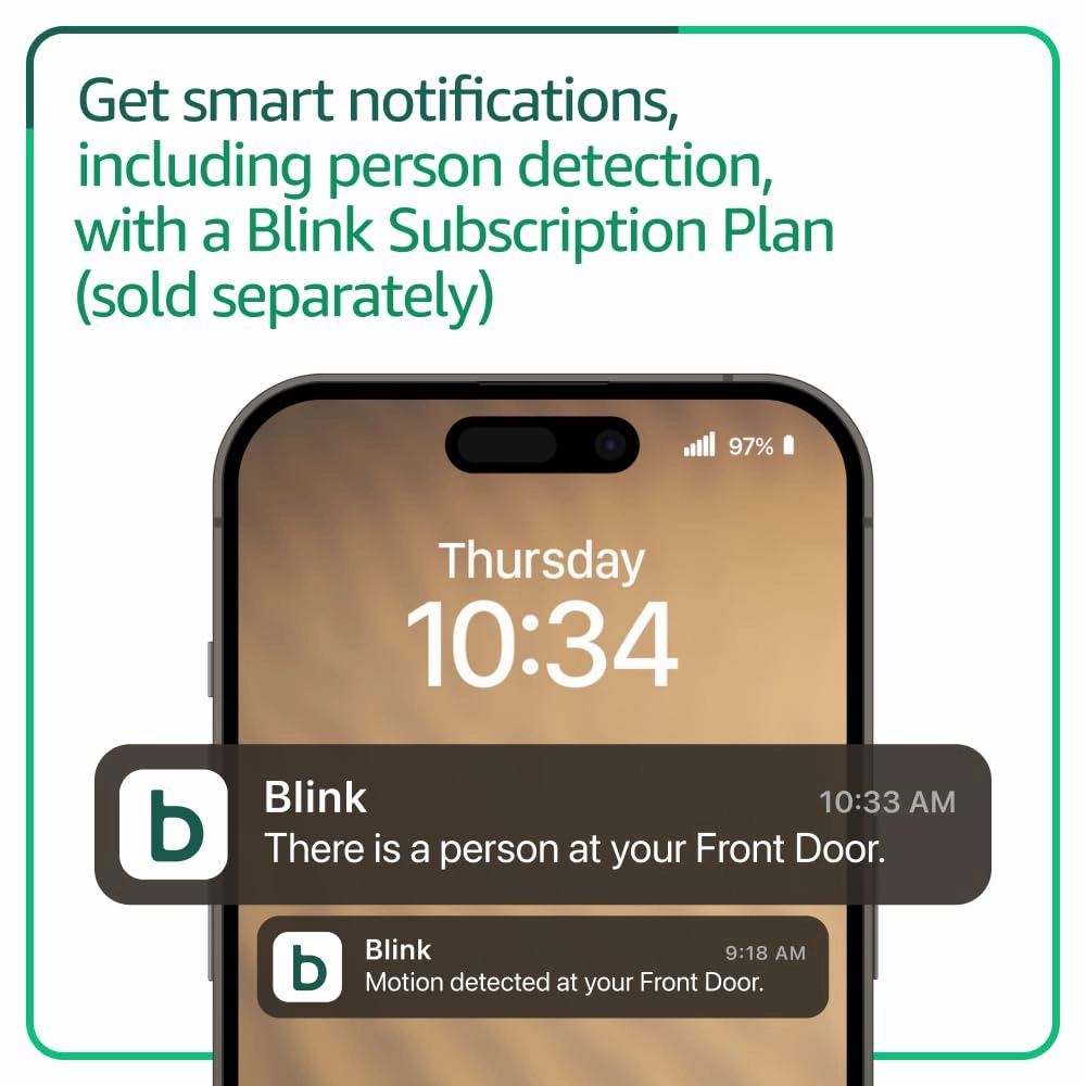 Blink Video Doorbell (newest model) – Head-to-toe HD view, two-year battery life, and simple setup. Required Sync Module not included – Add-On (White)