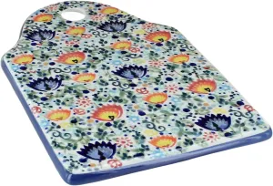Blue Rose Polish Pottery Desert Oasis Cutting Board