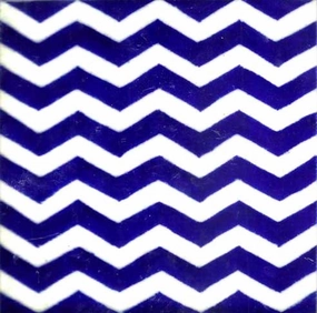 Blue and White ZigZag Tile