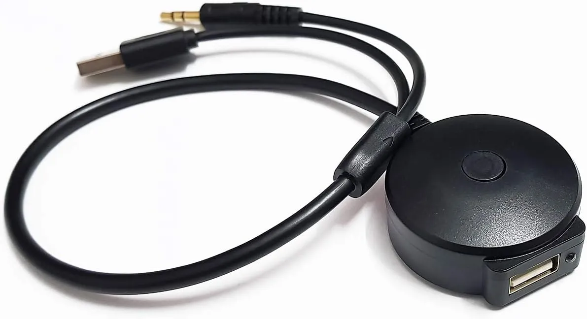Bluetooth Adapter Compatible with Mini Cooper BMW Car Apple Android Phone Music AUX 3.5 Wireless Cable Capable Devices