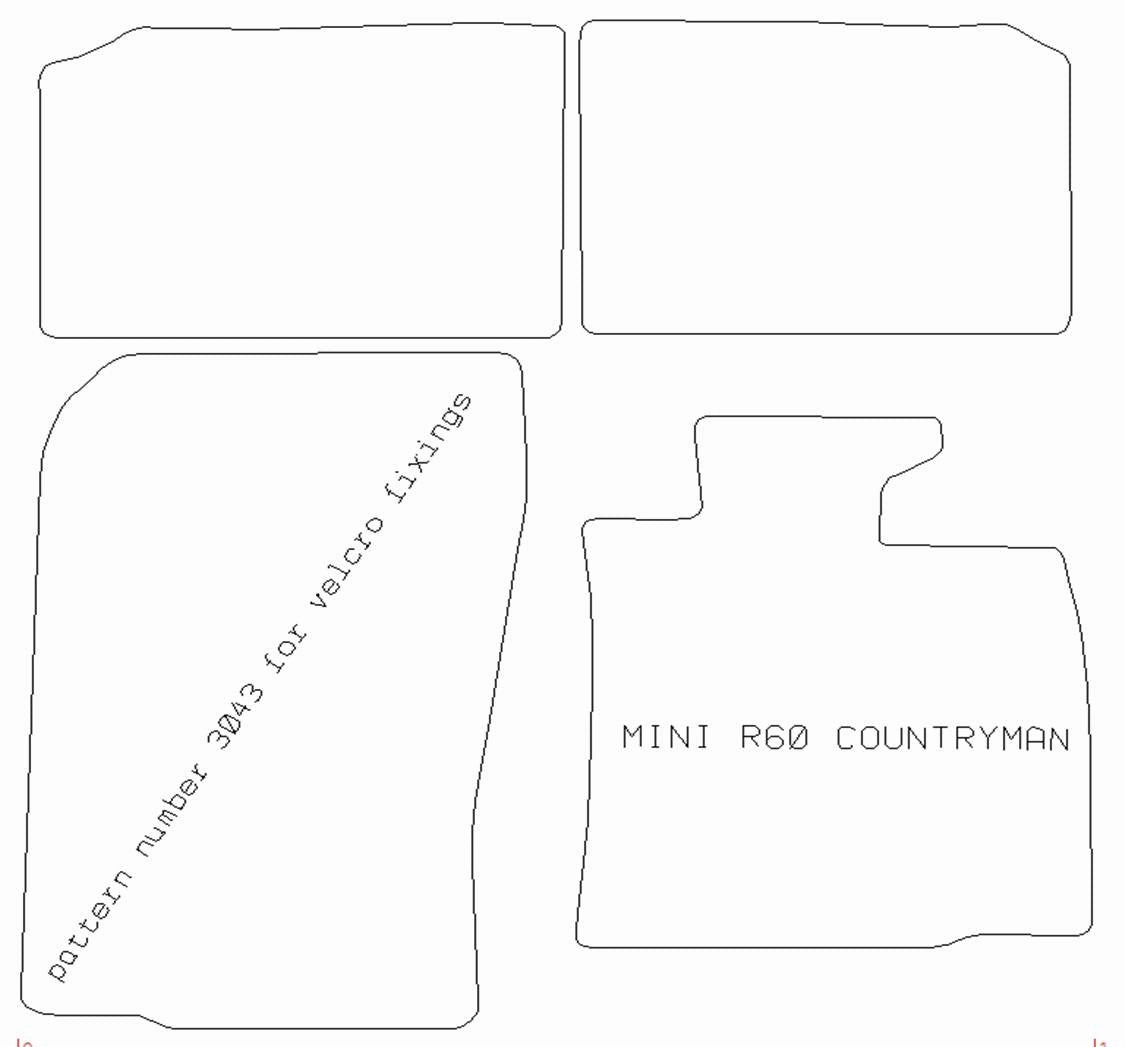 BMW MINI Mini Countryman With Velcro Fixing (R60) 2010-2016  - Tailored Car Carpet Car Mats