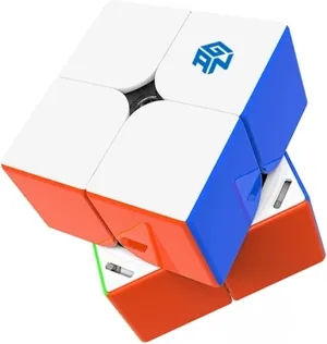 Bokefenuo GAN251 M Pro 2x2 Magnetic Speed Puzzle Cube Stickerless Gan 251 M Pro 2x2x2 Cube 63 Magnets Toys fro Kids Frosted Surface