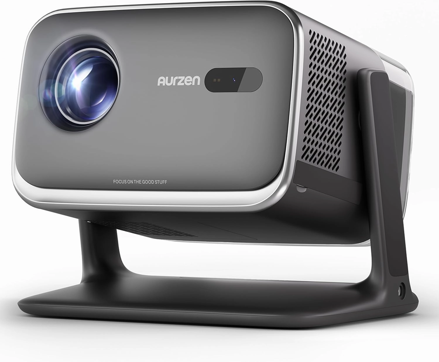 BOOM mini 4-in-1 Smart Projector Built-in Google TV, 10,000  Apps, Real-Time Focus & Keystone, 20W Speakers DoIby Audio, 500 ANSI Lumens Outdoor Movie Projector with WiFi and Bluetooth, Black