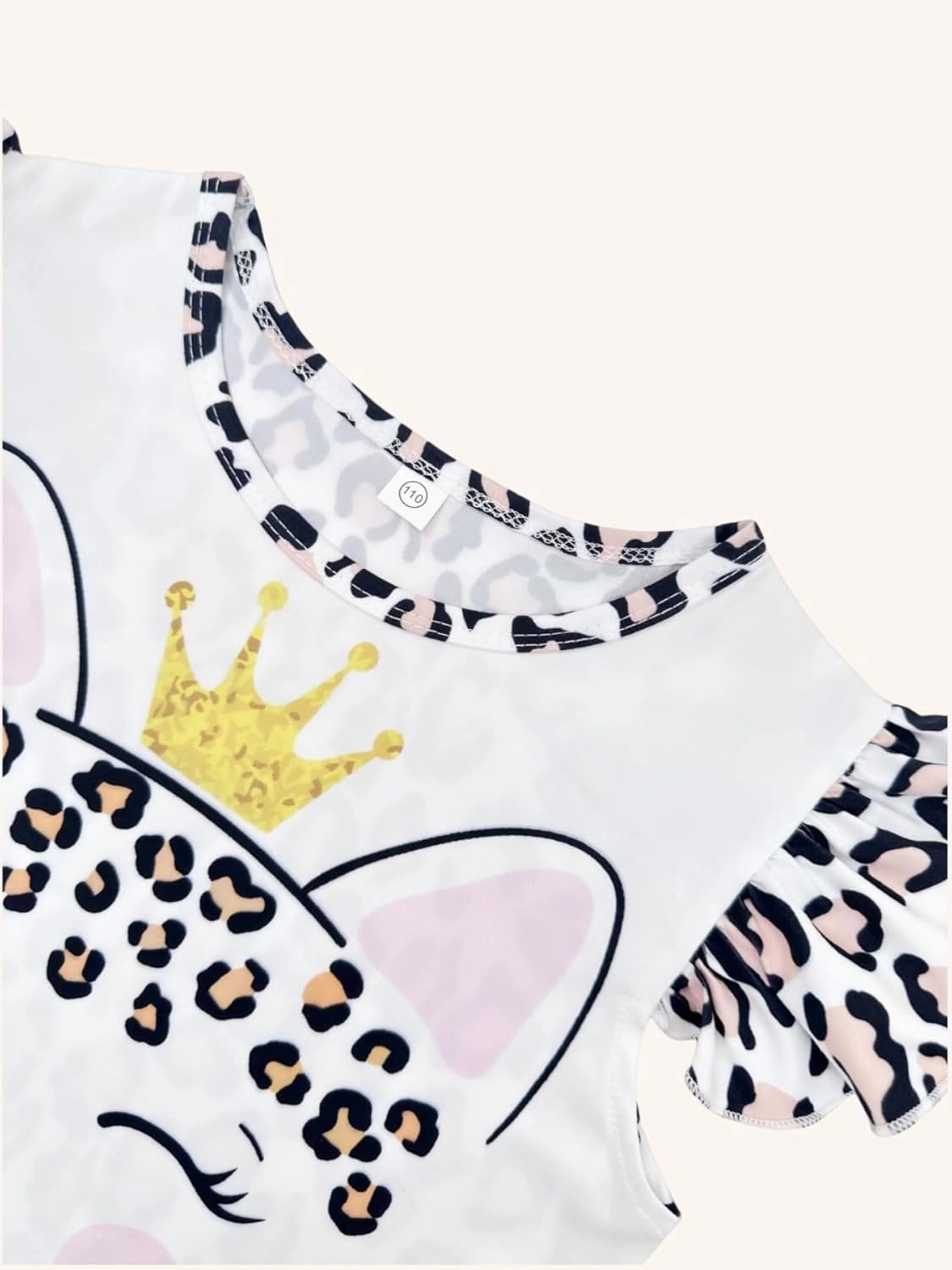 Bow Dream Girl Dress and Matching American Girl Doll Clothes for Girls Leopard Cat