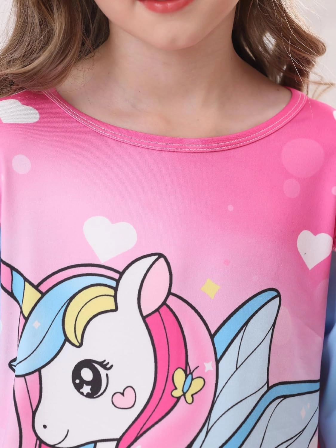 Bow Dream Toddler Girls Dress and Matching American Girl Doll Clothes for Girls Party Birthday Cartoon Pattern Dress