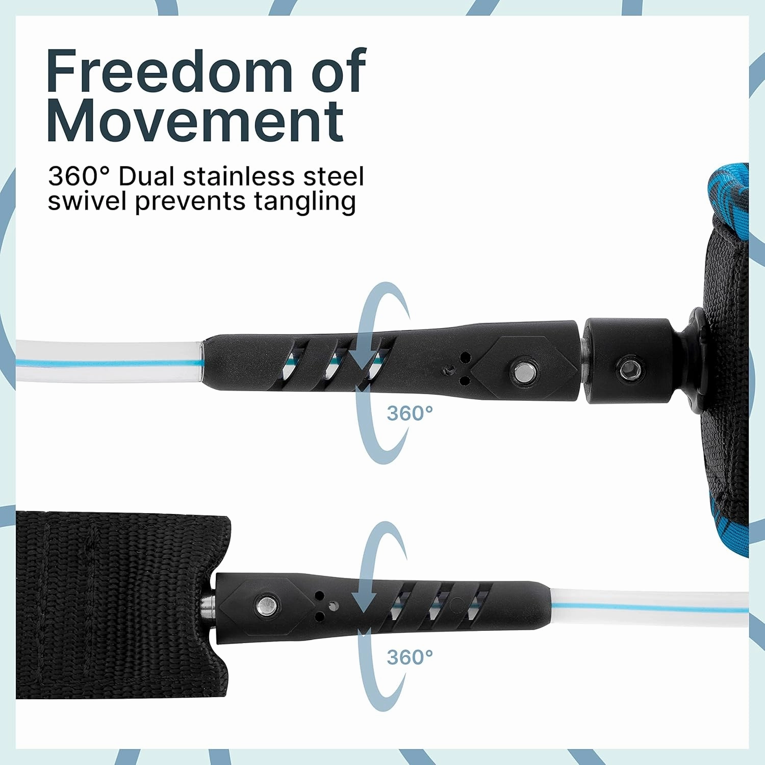 BPS ‘Storm’ Premium 7.2mm Coil SUP Leash Paddleboard Ankle Leash Quick Release Tab, with Waterproof Waist Bag Longboard Surfboard Stand-up Paddleboard Accessories