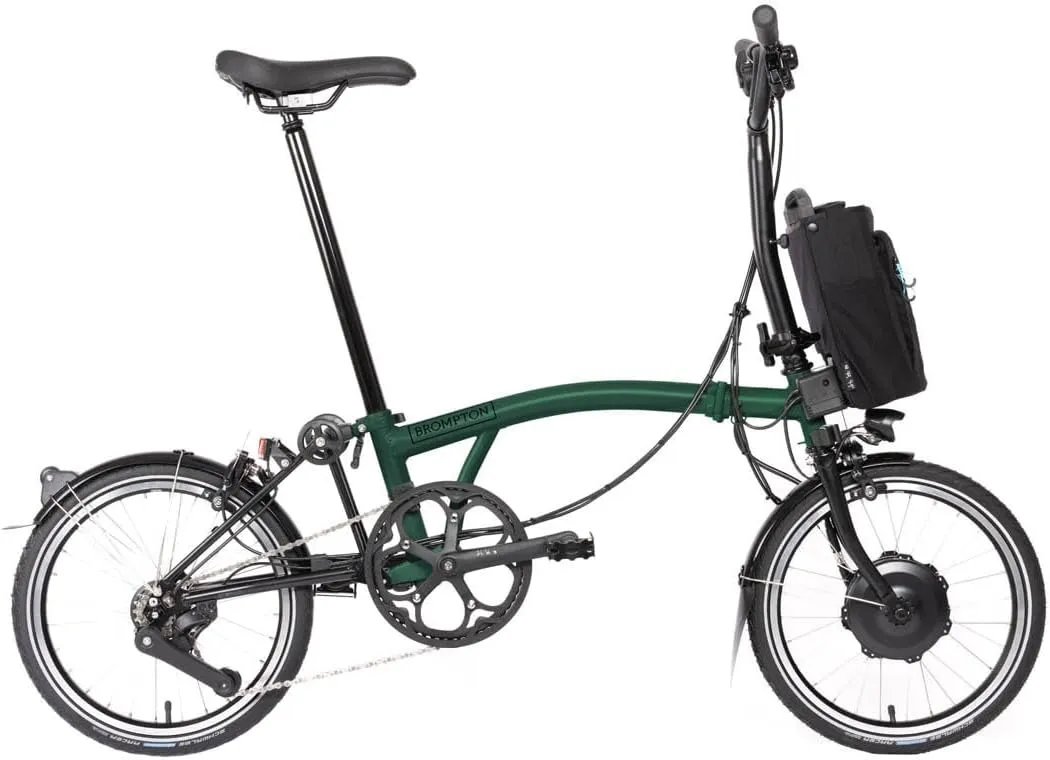 Brompton Electric Folding Bike for Adults C Line 12-Speed | Compact, Lightweight, Pedal-Assist Commuter E-Bike