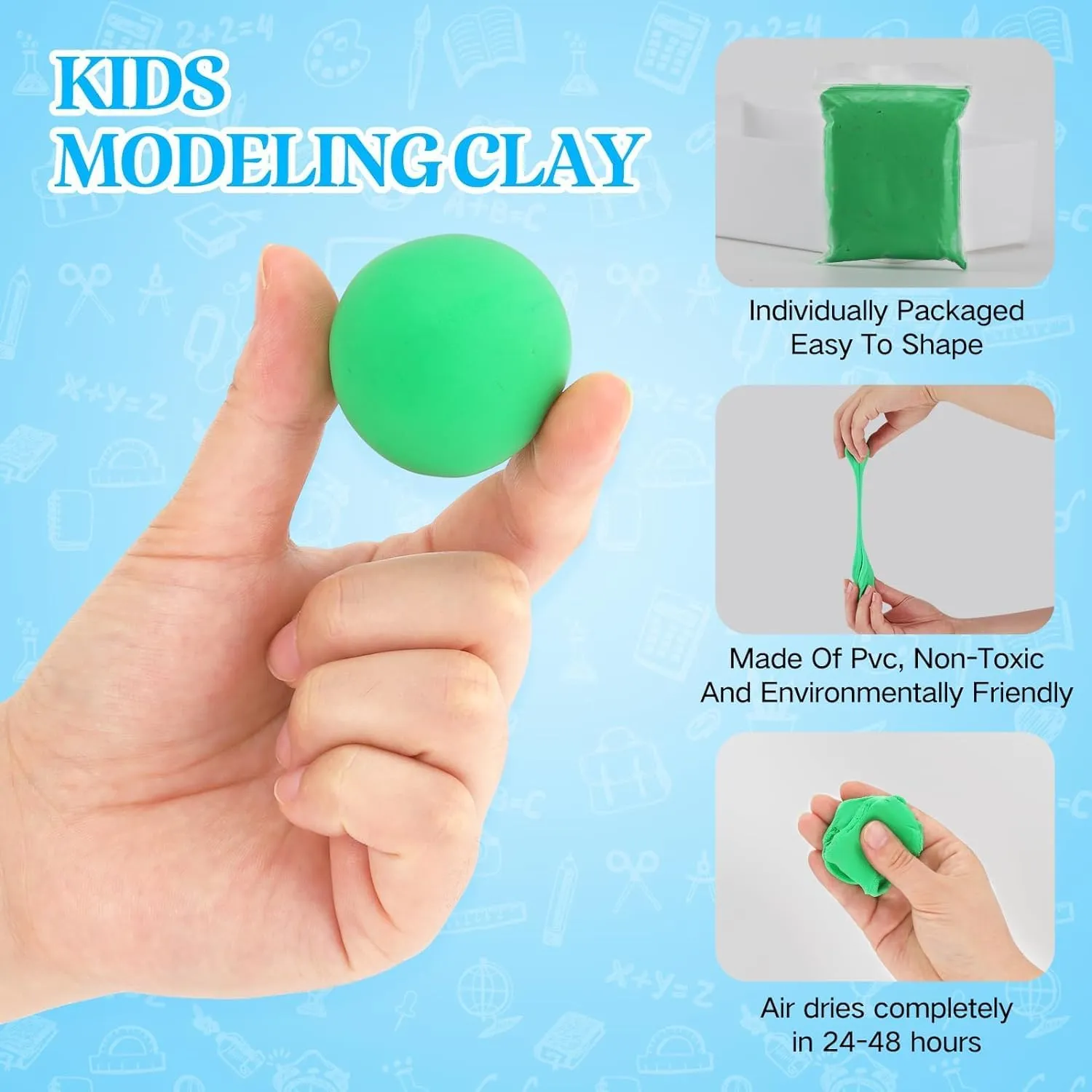 Brown Air Dry Clay Wolwefa 72 Packs Foam Clay Air Dry Foam Clay for Kids, Crafting Clay, Moldable Super Light Weight Clay Perfect for Arts, Crafts, Classroom Teaching