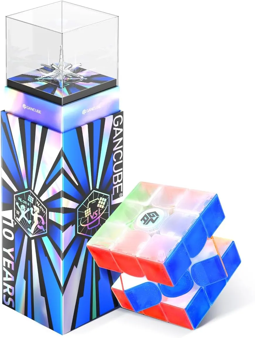 Bukefuno GAN 15 Maglev UV (10th Anniversary Version) 3x3 Speed Cube Flagship GAN15 Magnetic Maglev 2024 Magic Puzzle Stickerless 58.6g Ultra-Lightweight 3x3x3 Gans Cubes