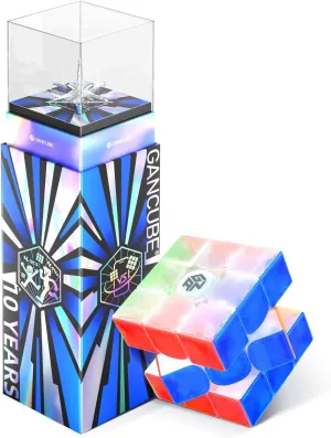 Bukefuno GAN 15 Maglev UV (10th Anniversary Version) 3x3 Speed Cube Flagship GAN15 Magnetic Maglev 2024 Magic Puzzle Stickerless 58.6g Ultra-Lightweight 3x3x3 Gans Cubes