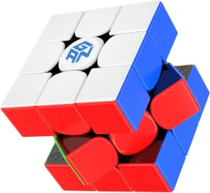 Bukefuno GAN 15 New Black UV 3x3 Magnetic Magic Cube Speed Puzzle GAN15 NewBlack UV 3x3 Stickerless Magic GAN15 3x3x3 Gans Cubes(Black Kernel UV Coated)