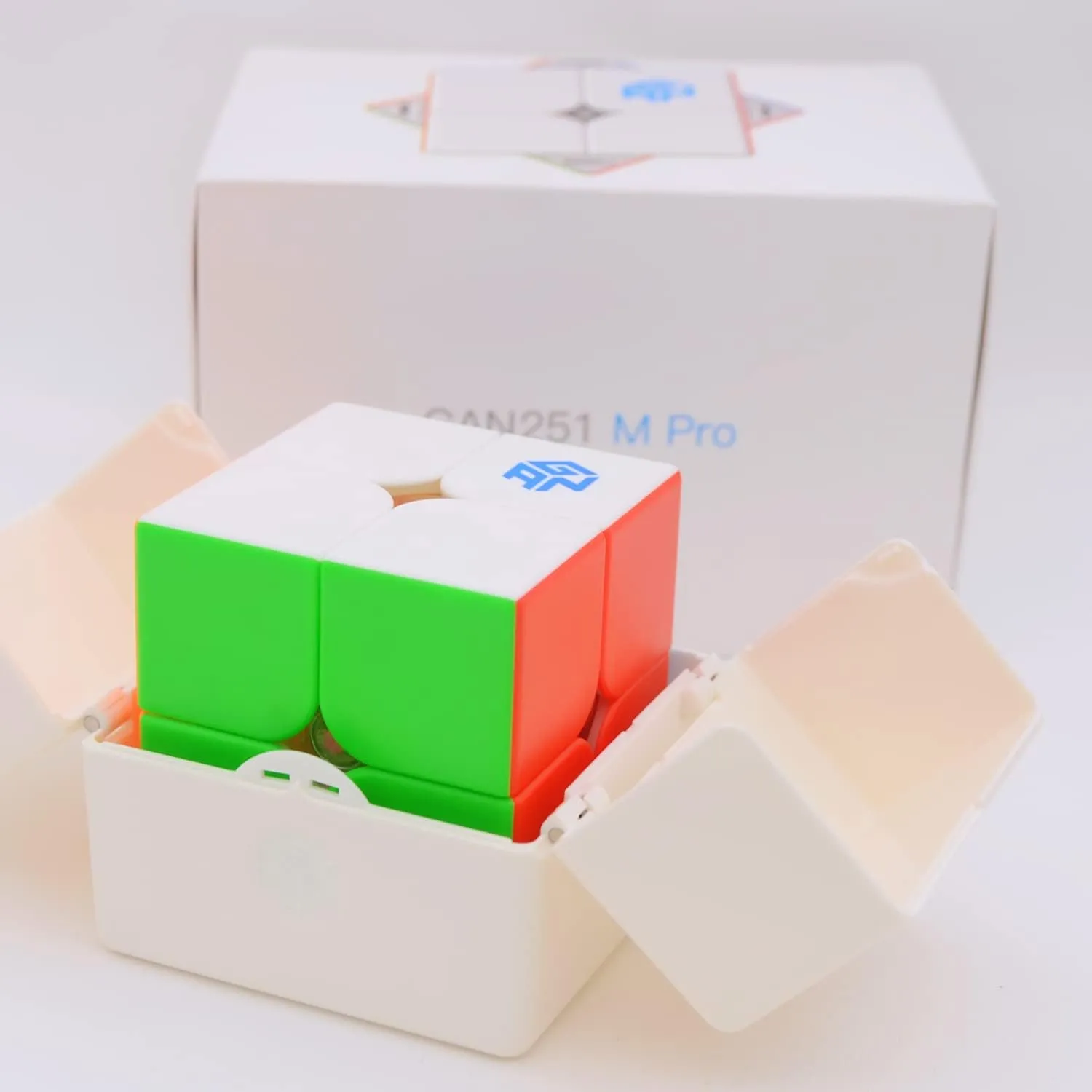 Bukefuno GAN 251 M Pro 2x2 Magnetic Cube Gans Mini Speed GAN 251 Pro 63 2x2x2 Stickerless Magnets 2021 Magic Puzzle(Flagship 251M Pro Matte Surface)
