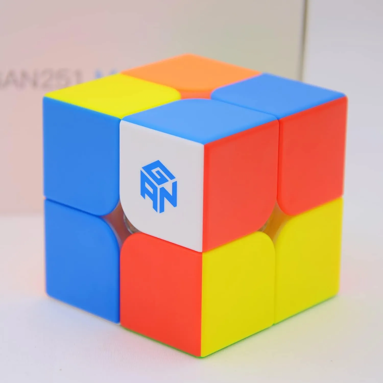 Bukefuno GAN 251 M Pro 2x2 Magnetic Cube Gans Mini Speed GAN 251 Pro 63 2x2x2 Stickerless Magnets 2021 Magic Puzzle(Flagship 251M Pro Matte Surface)
