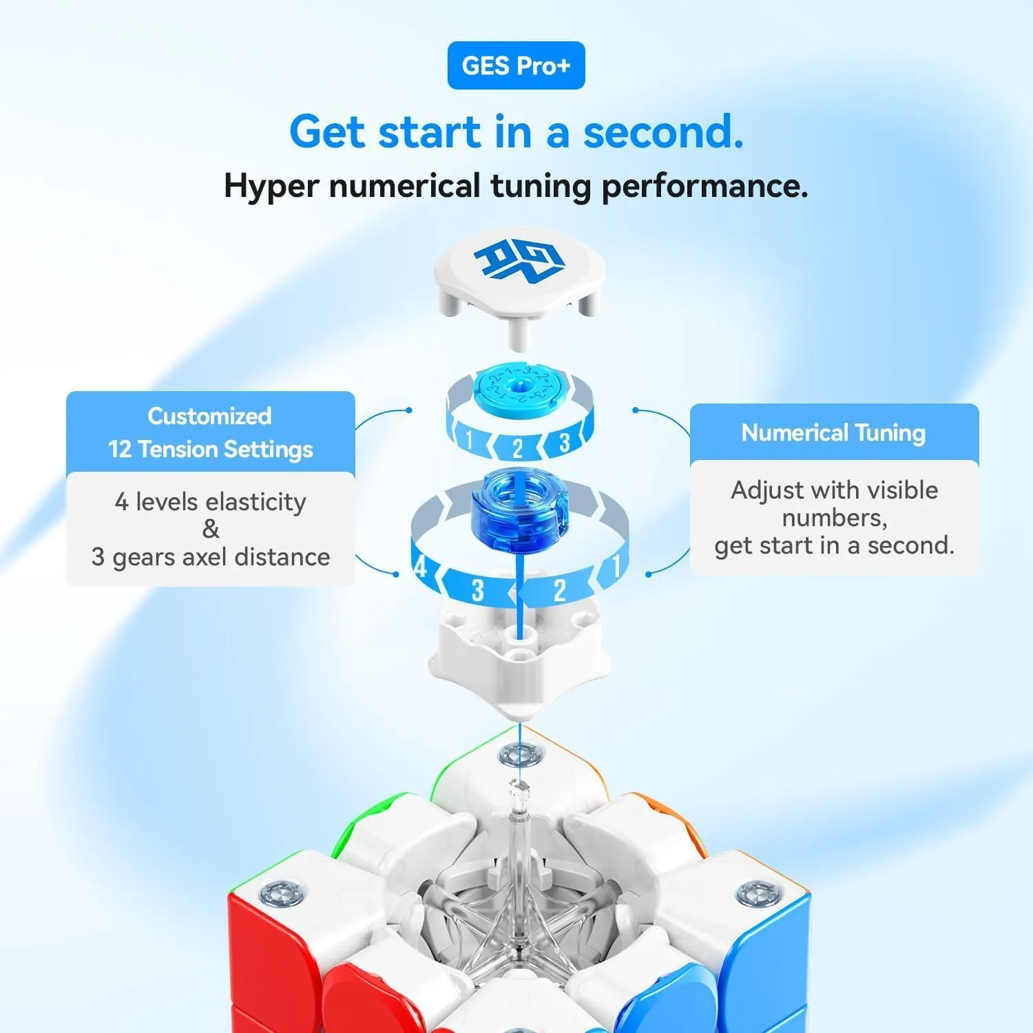 Bukefuno GAN 356 ME 3x3 Speed Cube Magic GAN 356 M E 3x3x3 Magic Gans 3 by 3 Educational GAN356 ME Speed Cube Puzzle