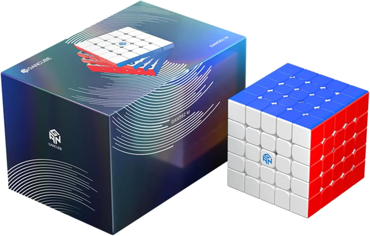 Bukefuno GAN 562 M 5x5 Cube Puzzle Magnetic Stickerless Gan 562M 5x5x5 Speed Puzzle GAN562 M Standard Speed Cube Frosted Version