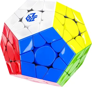 Bukefuno GAN Megaminx MagLev UV V2 Speed Magic Cube Puzzle 120 Magnets gan Megaminx Pentagonal Magnetic Speed Cube Stickerless UV Coated-Black Base