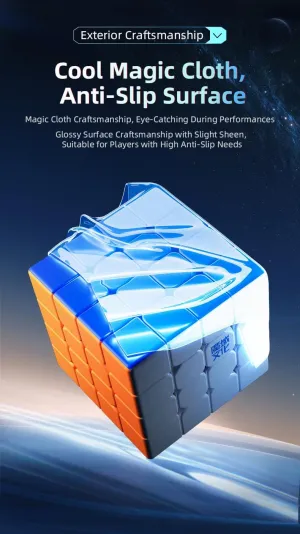 Bukefuno MoYu AoSu V7 Single-Track UV 4x4 Magic Cube Magnetic Moyu AoSu WRM V7 96 Magnets,Puzzle 4x4x4 Single-Track UV Magic Cloth Stickerless Cube Speed