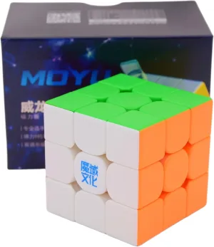 Bukefuno MoYu WeiLong WRM V9 Magnetic Puzzle, 55mm, 1 Set, Stickerless Competition 3x3x3 Cube, Adjustable Elasticity, Portable, Unisex, Adult
