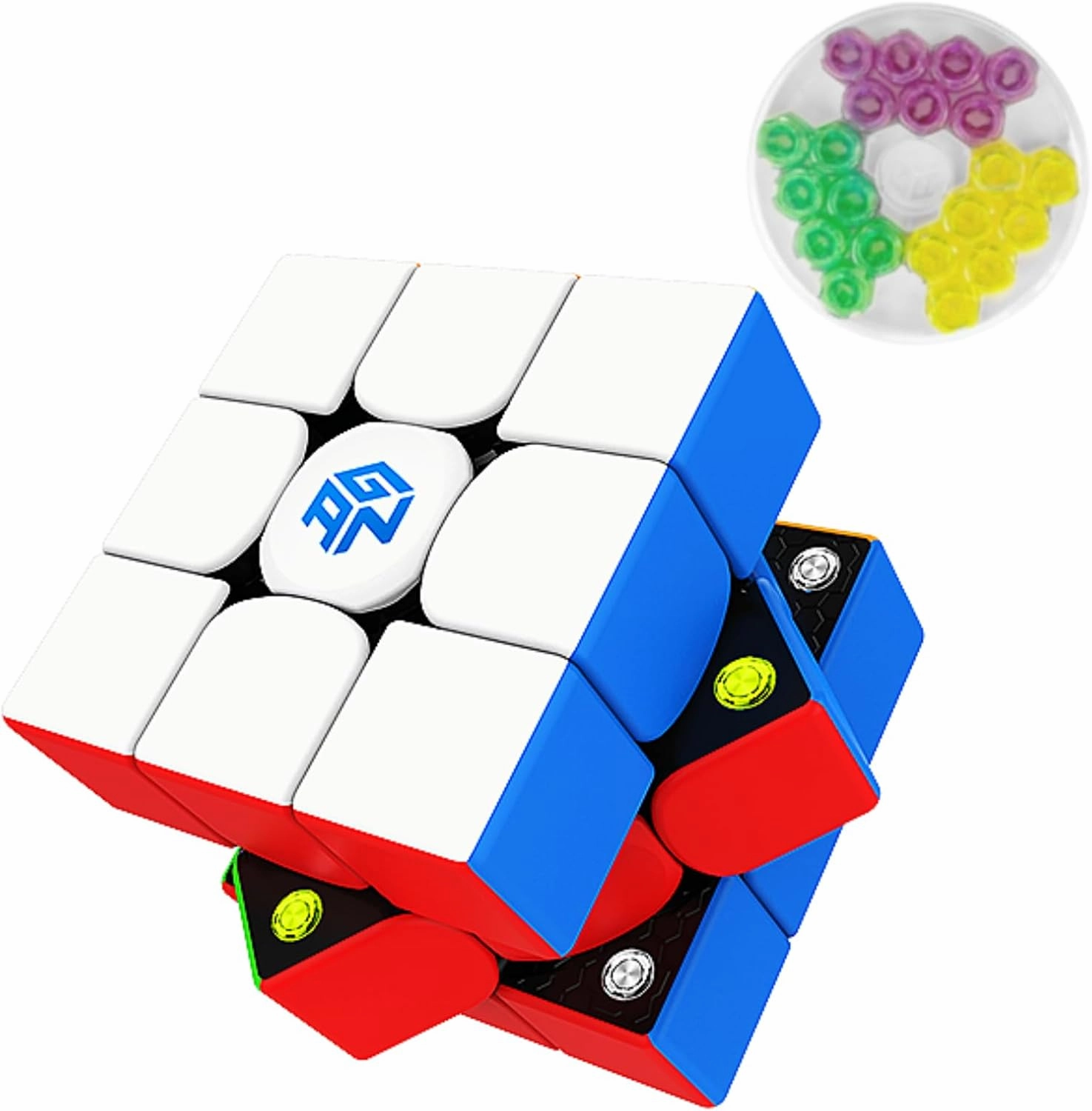 Bukefuno GAN 356 M Standard Version 3x3 Magnetic Speed Magic Cube stickerless GAN356 M with Extra GES 3x3x3 Speed Puzzle Cube GAN 356M Magic (Standard ver. 2020)
