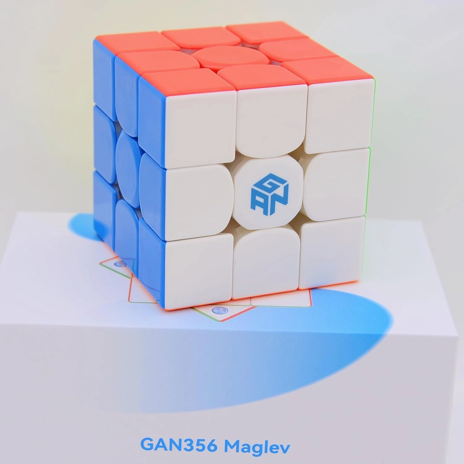 Bukefuno GAN 356 Maglev Flagship 3x3 Cube GAN 356 M Maglev Speed Stickerless Magnetic Puzzle Magic Cubes GAN356 Maglev 3x3 (Frosted Surface Version)